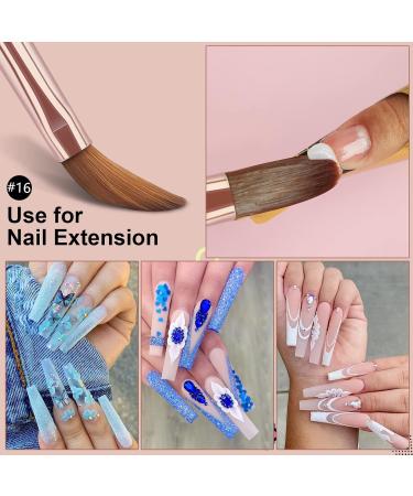 Saviland Size 16 Acrylic Brush for Nails - Kolinsky Brush for Acrylic Powder & Liquid Perfect for Nail Art - Buy Online on GoSupps.com