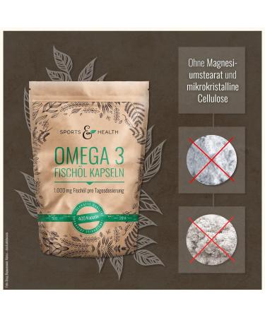 High Dose Omega 3 Capsules - 1000mg Fish Oil (400 Capsules) | Pure Omega 3 from Sustainable Fishing | EPA & DHA Triglyceride - Buy Online on GoSupps.com