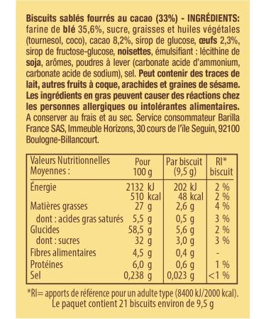 Mulino Bianco Mulino Bianco Chicche di Cacao Biscuit filled with cocoa cream made from sustainable agricultural flours - 1 pack of 200g - Buy Online on GoSupps.com