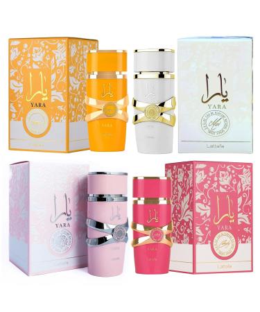 Lattafa 4 Piece Set Eau De Parfum Spray for Women (3.4 Ounce Yara + 3.4 Ounce Yara Moi + 3.4 Ounce Yara Tous + 3.4 Ounce Yara Candy) Yara Set 3.4 Fl Oz (Pack of 4) - Buy Online on GoSupps.com