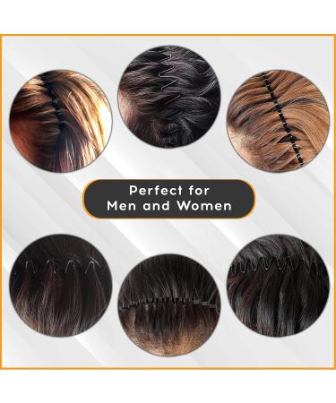 KAC Pack of 6 Unisex Wavy Non-Slip Metal Headbands for Sports, Outdoor, Yoga - Buy Online on GoSupps.com