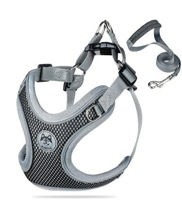 Coolzon dog harness medium -sized dogs breathable breast dishes adjustable anti -pull dishes reflective safety harness run jogging black (black m - Buy Online on GoSupps.com