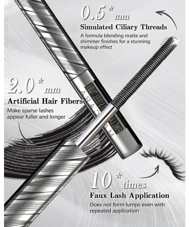 Iron Mascara Noir Marron Longue Dur e Waterproof 5D Curling Effet Washable Metal Wand Mascara Volume et Longueur R sistant aux Taches Hypoallerg nique Lash Extension Maquillage Femmes pour Yeux Noir+ Marron - Buy Online on GoSupps.com