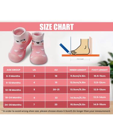Dookeh Baby Girl Pink Soft Sole Sneakers | Non-Slip First Walking Shoes 2-3 Years | Toddler Infant Babygirl Sock Shoes - Buy Online on GoSupps.com