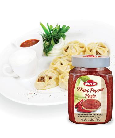 Sera Mild Pepper Paste 25.4 Oz Jar (2 PACK) - No Sugar, No Artificial Preservatives - Add Unique Peppery Flavor to Your Dishes - Ideal for Spreads & Sandwiches - Buy Online on GoSupps.com