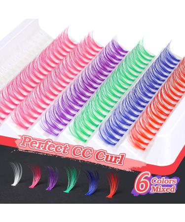 140Pcs CC Curl Colored Lash Clusters for DIY Eyelash Extensions | ALPHONSE Style A - 6 Colors - Buy Online on GoSupps.com