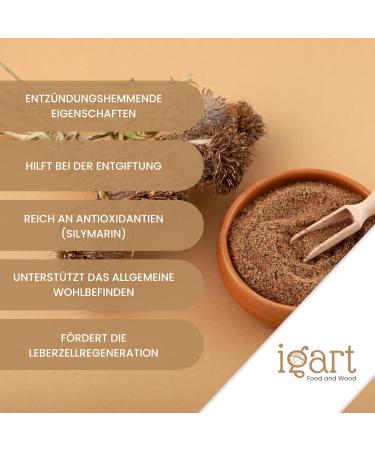 IGART Milk Thistle Seeds Ground 1000g 1kg Seed powder Milk Thistle Natural for Tea Milk thistle tea Herbal tea Milk thistle Silybum Marianum - Buy Online on GoSupps.com