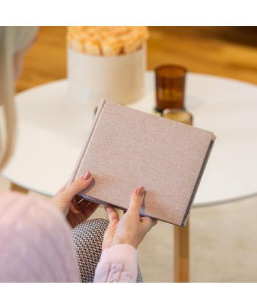 Linen Photo Album for 6x4 Photos - Sturdy, Long Lasting & Easy to Use | 100 Slip in Picture Pockets | Book Bound Fotoalbum with Extra Space for Notes | Soft Pink | Gift for Family & Friends - Buy Online on GoSupps.com