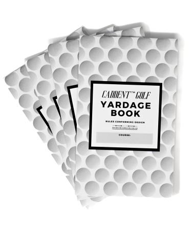 CADDENT GOLF Yardage Book - Golf Journal & Log Book with Golf Club Yardage Chart - Golf Notebook Back Pocket - Golf Log Book Pocket Size - The Essential Tool for Serious Golfers (4 Pack)