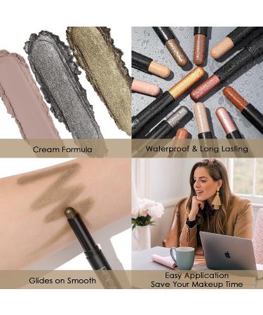 FOCALLURE 3PCS Cream Eyeshadow Stick Set - Matte and Shimmer Eye Brightener Sticks - Buy Online on GoSupps.com