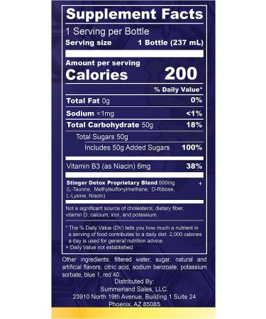 Stinger Detox Buzz 5X Extra Strength Grape Drink 8oz - 2 Pack - Buy Online on GoSupps.com