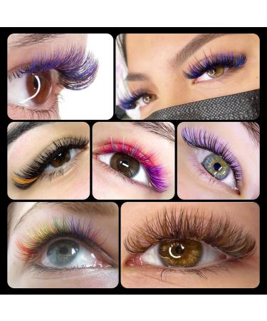 DIY Colored Lash Extensions - Wiwoseo D Curl 14MM Y-Cluster Lashes | Vibrant Individual Color Clusters - Buy Online on GoSupps.com
