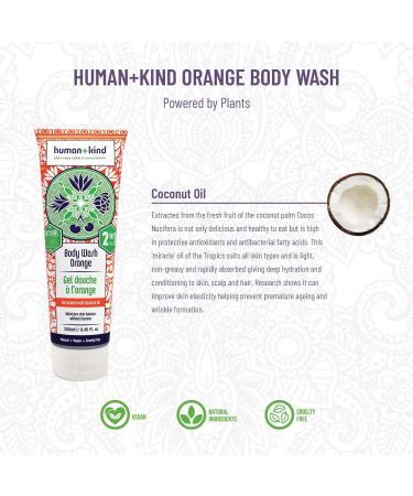 Human+Kind Coconut Oil Body Wash - Moisturizing Soap for Dry Sensitive Skin - 3 Fresh Scents - Orange Grapefruit, Apple & Herbs - 8.45 oz - Buy Online on GoSupps.com