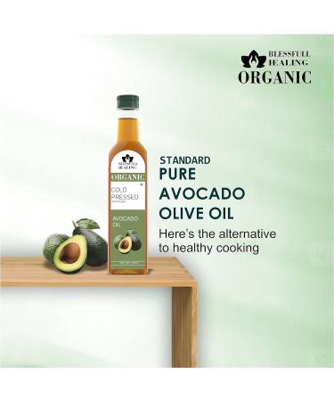 Blessfull Healing Cold Pressed Avocado Oil for Healthy Cooking Skin Glow 250 ml / 8.45 fl oz Pack of 2 - Buy Online on GoSupps.com