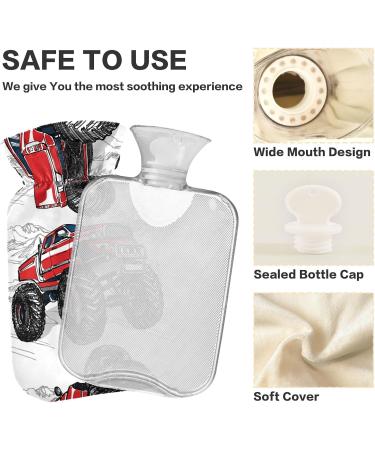 Hot Water Bottle with Cover - 2L Truck & Car Heating Pad for Neck & Shoulder Pain Relief - Buy Online on GoSupps.com