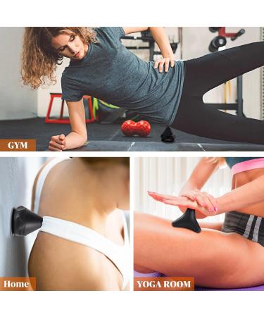 Trigger Point Presser Massager with Suction Cup - 2 Pack Black Massage Balls for Back Shoulder Hands & Legs | Self-Massage Tool - Buy Online on GoSupps.com