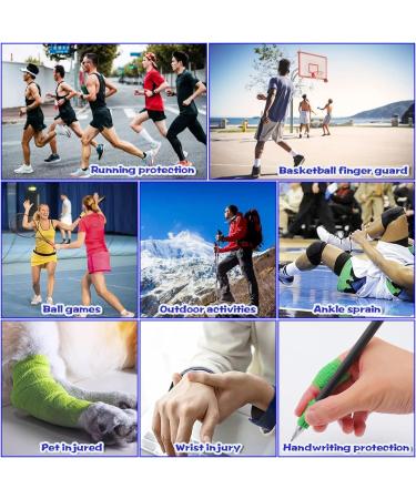 24 Pack Self Adhesive Bandage Wrap Cohesive Wrap Bandages Self Adherent Wrap 1 Inch X 5 Yards Breathable Stretch Sports Tape Elastic Self Adhesive Tape for Sports Wrist Ankle Athletic - Buy Online on GoSupps.com