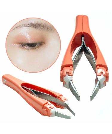 1 Pc Tweezers Slanted Tip Precision Automatic Eye Brow Pluck Hair Makeup Tool