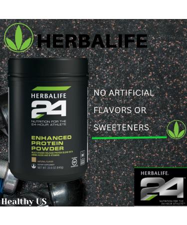 Herbalife 24 Enhanced Protein Powder: Natural Flavor (640 G) for The 24-Hour Athlete Natural Flavor No Artificial Sweetener 0g Added Sugar Gluten-Free - Buy Online on GoSupps.com