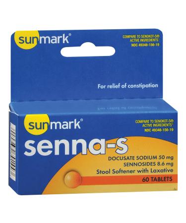 Sunmark Senna-S Stool Softener with Laxative Tablets - 60 ct