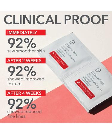 Dr. Dennis Gross Extra Strength Daily Peel for Oily Skin, Uneven Tone & Texture, Wrinkles, Enlarged Pores - 5 Treatments - Buy Online on GoSupps.com