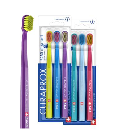 Curaprox CS 5460 Manual Toothbrush 6 Pack - Ultra Soft Toothbrushes for Adults 5460 Super Soft CUREN Bristles