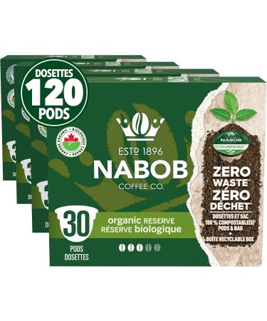 Nabob Organic Reserve Coffee 100% Compostable Pods 292g (4 Boxes of 30 Pods) & 100% Colombian Coffee 100% Compostable Pods 546g Coffee + Compostable Pods - Buy Online on GoSupps.com