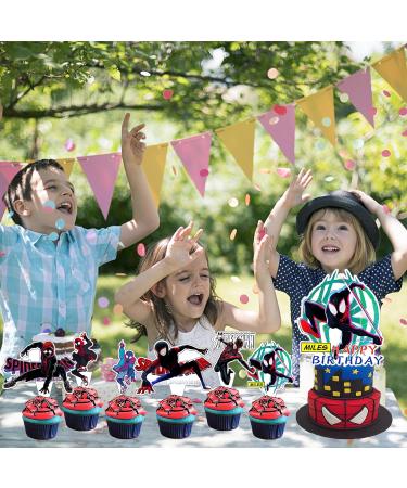 25Pcs Cake Toppers for Spiderman Spiders Birthday Party Supplies Spiders Theme Party Cupcake Decorations (F) - Buy Online on GoSupps.com