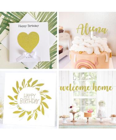 Gold Glitter Cardstock Paper - 20 Sheets, Double Sided, 250GSM - Perfect for Crafts, Cricut, DIY Projects - Buy Online on GoSupps.com