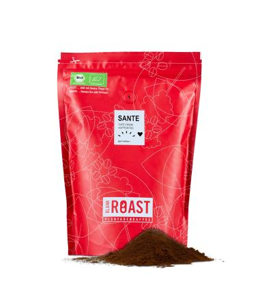Blank Roast - Sante - 500g - Bio coffee ground & caffeine -free - 100% Arabica from Peru - gentle & environmentally friendly decaffeinated - acid -low with full crema - Ideal for each preparation type ground 500 g (1 Pack)