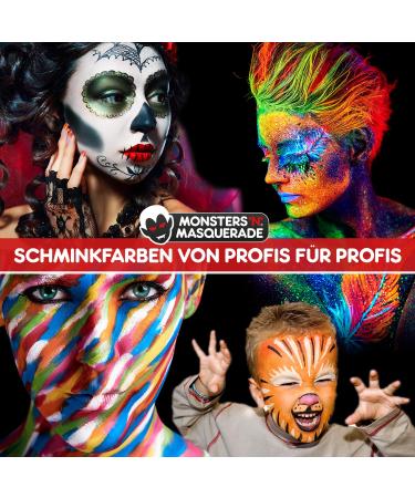 Monstersn Masquerade Aqua Schminke Braun 30G | Professional Water-Based Face & Body Makeup for Kids | Ideal for Theatrical & Costume Use - Buy Online on GoSupps.com