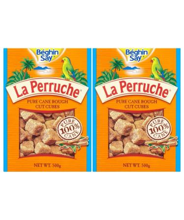 La Perruche Brown Rough Sugar Pieces - 500g Pack of 2 Unrefined Cane Sugar Cubes Sweetener for Beverages Natural Sweetness Premium Quality Sugar - Buy Online on GoSupps.com