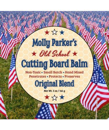 Molly Parker's Old School Cutting Board Balm - All Natural Non-Toxic Food Safe Paste Wax - Premium Wood Finish Made in America - Buy Online on GoSupps.com