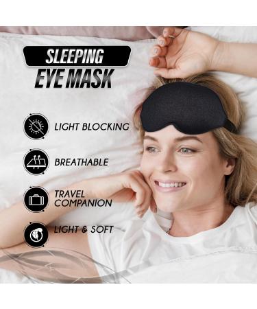 Premium 3D Sleep Mask for Men & Women - Comfortable Eye Mask for Travel Yoga & Sleeping - Adjustable Strap & 99.9% Light Blocking - Buy Online on GoSupps.com