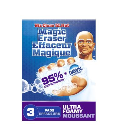 Mr. Clean Magic Eraser Ultra Foamy Multi Purpose Cleaner Foaming Magic Eraser Sponge Multi Surface Cleaner 3ct