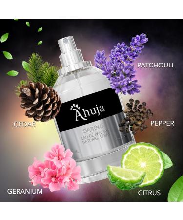 AHUJA Daring Eau de Parfum 3.4 fl oz-Long Lasting Perfume for Men Original Bold Awakening Pepper & Citrus- Geranium & Patchouli-Best Alternative to Dior Sauvage. Patchouli 3.4 Fl Oz (Pack of 1) - Buy Online on GoSupps.com