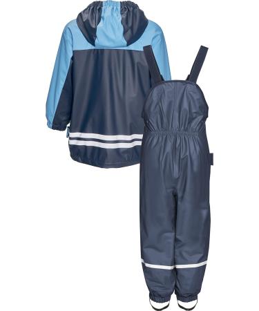 Playshoes Unisex Kid's Mud Suit with Fleece Lining - Waterproof Rainwear 92 Navy - Buy Online on GoSupps.com