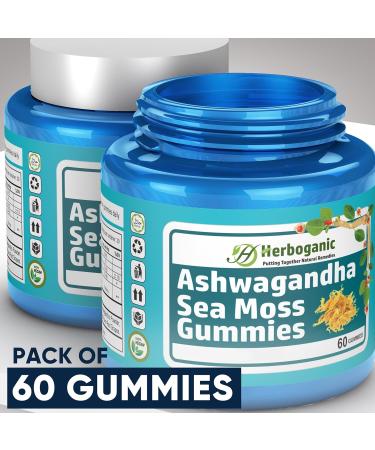 HERBOGANIC Ashwagandha Sea Moss Gummies - 60 Count Ashwagandha 1 Count (Pack of 60) - Buy Online on GoSupps.com