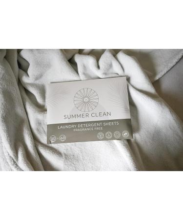 Eco-Friendly Laundry Detergent Sheets - Fragrance-Free Hypoallergenic Plastic-Free (30 Sheets 60 Loads) - Safe & Chemical-Free Cleaning Solution - Buy Online on GoSupps.com