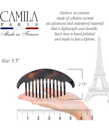 Camila Paris CP2430/2 French Hair Side Combs Tortoise Shell Interlocking Combs French Twist Hair Combs Strong Hold Hair Clips for Women Bun Chignon Up-Do Styling Girls Hair Accessories Made in France - Buy Online on GoSupps.com