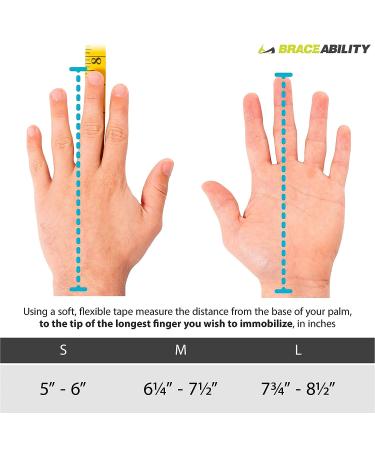 BraceAbility Two Finger Immobilizer - Hand & Buddy Splint Cast for Broken Joints - Mallet/Trigger Finger Extension - Medium Size - Buy Online on GoSupps.com
