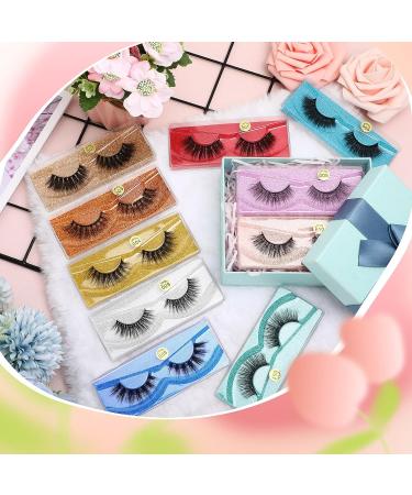 60 Pairs Bulk False Eyelashes: 10 Styles Mink Wispy Natural Volume 3D Fluffy Faux Mink Extensions | Portable Boxes for Women Girls - Buy Online on GoSupps.com