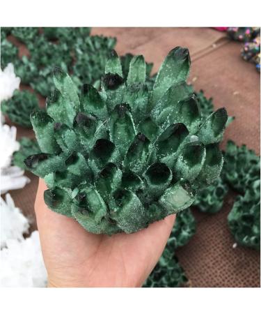 Natural Crystal Rough Crystal Cluster Natural Green Ghost Phantom Quartz Crystal Cluster Specimen Wedding Decoration Aquarium 300-400g - Buy Online on GoSupps.com