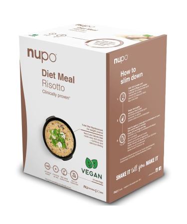 NUPO Diet Meal Risotto Premium Diet Meal for Weight Management I Complete Meal Replacement for Weight Control I 10 Servings I Very Low-Calorie Diet Vegan Gluten Free GMO Free Risotto 10 servings