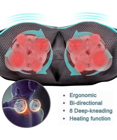 Shiatsu Massage Device with Heat Ideal Christmas Gift for Men Women Mom & Dad Relieve Neck Shoulder Back Waist Leg and Foot Pain - Buy Online on GoSupps.com