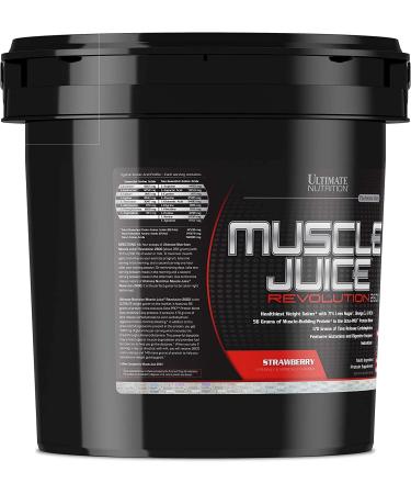 Ultimate Nutrition Muscle Juice Revolution 2600 Lean Muscle Mass Gainer Protein Powder - Strawberry 11.1 lbs - Buy Online on GoSupps.com