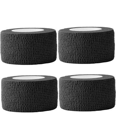 Bandage Tape 4 PCS Self Adhesive Bandage Wrap Breathable Non-Woven Wrist Tape Stretch Elastic Bandage Vet Wrap for Sports Supply Ankle Sprains Protection Black 177 * 1inch - Buy Online on GoSupps.com
