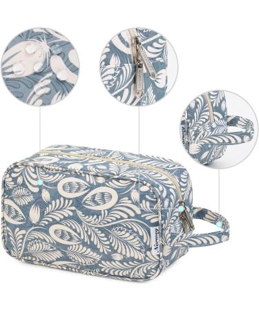 Blue Leaf Travel Toiletry Wash Bag for Women - Dopp Kit Makeup Organizer for Toiletries, Accessories & Cosmetics - Buy Online on GoSupps.com