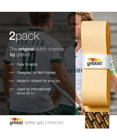 GRIBBID Field Hockey Stick Grip Tape - Original Dutch Chamois - Yellow 2-Pack | International Shipping Available - Buy Online on GoSupps.com