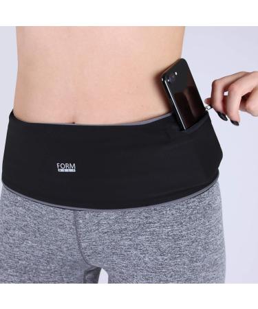 Formbelt Plus Sports Belly Bag with Zipper - Elastic Running Pocket for iPhone 8/Plus Samsung Galaxy S7/S10 - Travel Hip Bag - Black XXL - Buy Online on GoSupps.com